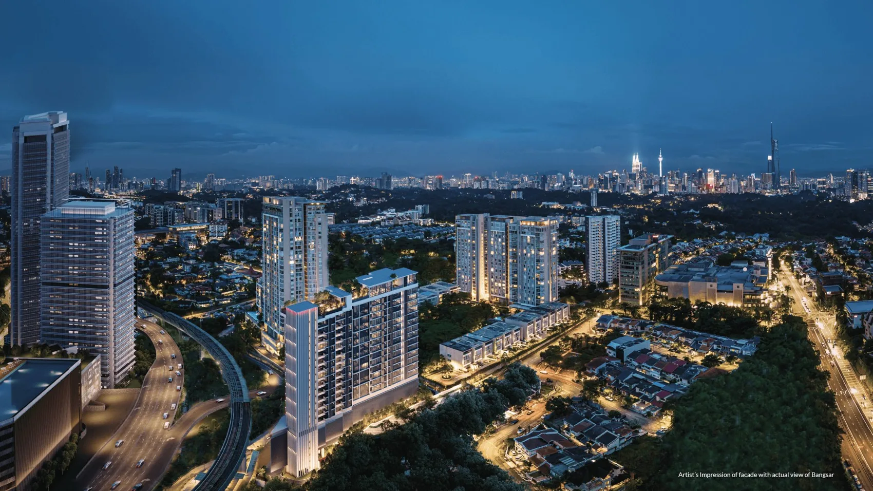 111 Menerung developer rendering showing the development within the Bangsar city setting thumbnail