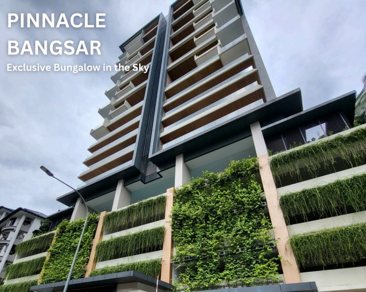 Completed Pinnacle Bangsar condominium exterior in daylight